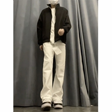 白色牛仔裤男cleanfit微喇裤子KZBNZ01-P53，男装牛仔裤，星座1007（原301D）