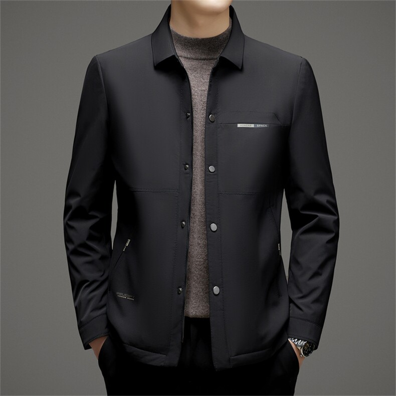 L730钱塘2020-2商务休闲厚款百搭冬季简约中年男士羽绒服P190图片