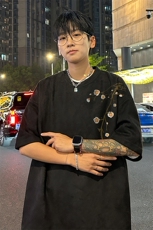 量大优供视频重磅麂皮绒短袖T恤男JPDX216-特P19，男装T恤，电商B367