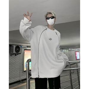 405A 美式高街小众个性金属设计拉链圆领卫衣  WY802-P68控88图片