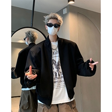517A-8-W9291-P88秋季新款重磅50棉垫肩基础款开衫卫衣cleanfit，男装卫衣，星座517A-8（原B282）