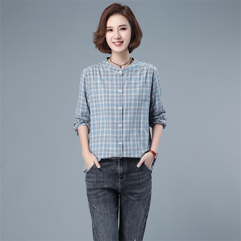 2021春秋季长袖气质显瘦百搭时尚减龄衬衫,女装衬衫,独衣靓
