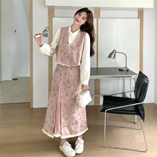 2026春款现货2C068-3580P205K328（蝴蝶提花风三件套），女装套装/套裙，2C068