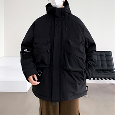 加厚户外冲锋衣复古工装连帽棉衣MY9303-P130-控168，男装夹克，电商A021