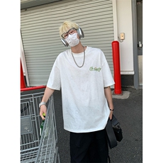 美式重磅刺绣短袖t恤夏季圆领宽松半袖情侣上衣T3631-特价P28，男装T恤，电商A007