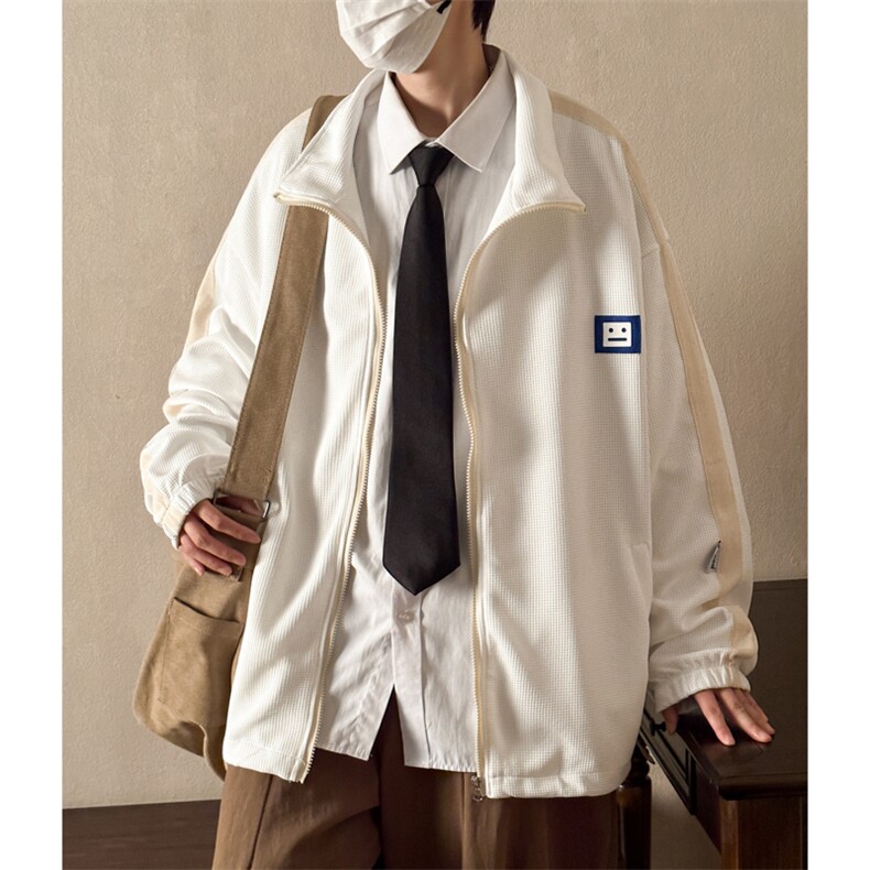 春季华夫格夹克外套男美式复古vintage潮牌ins上衣服JK062-P48图片