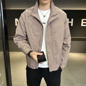 春季现货主推不断货男士立领简约百搭休闲夹克外套8819P70图片