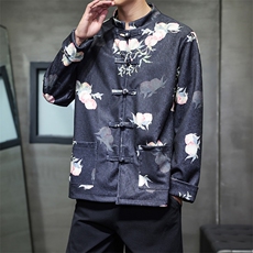 2025秋装新款风夹克外套新中式蟠桃唐装复古汉服2511-P128，男装夹克，电商A057B