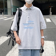 PL57143-P35翻领短袖polo衫男大码胖子半袖t恤男有领保罗衫模特，男装Polo衫，电商A040