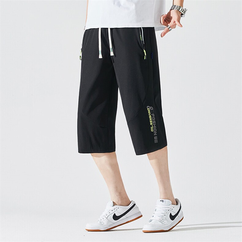 2025夏季新款男士七分裤时尚休闲马裤潮流男裤子KZ1086-P28，男装休闲裤，星座217-4