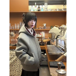 JK567CC-特P55 重磅空气层拉链连帽卫衣开衫廓形剪裁外套男女图片