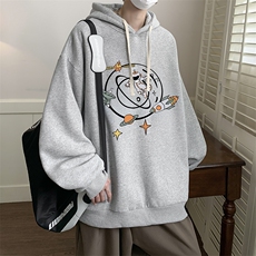 连帽卫衣男大码运动服帽衫外套WY2142-P35加绒款-P40，男装卫衣，电商A040