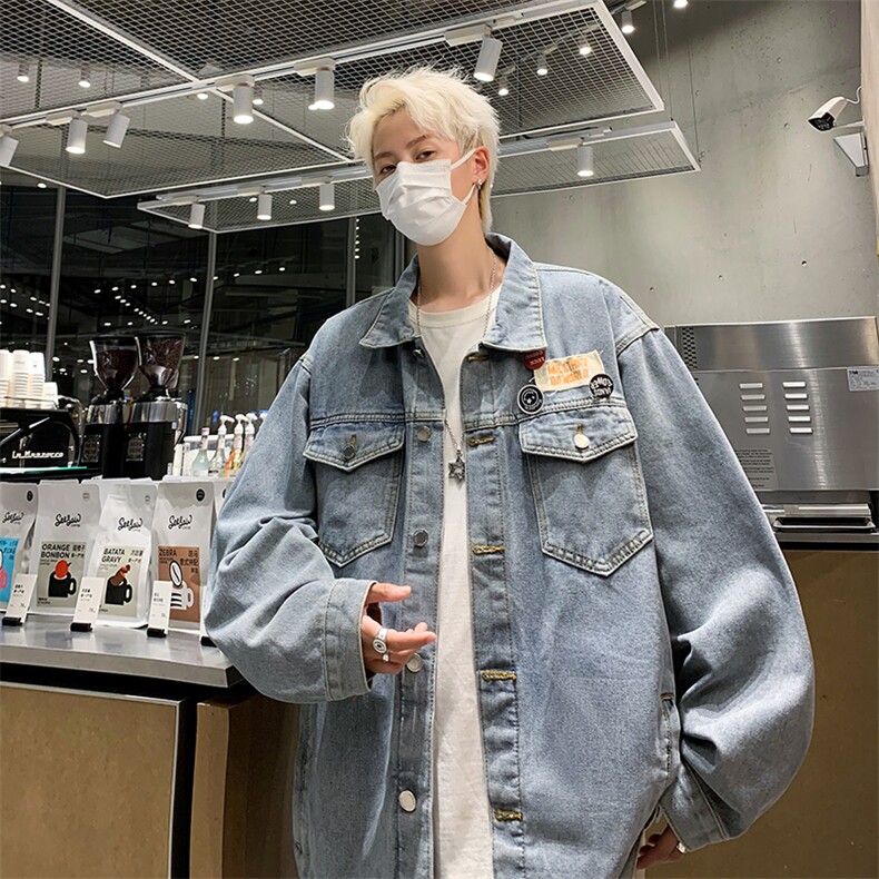 A848-P52美式复古嘻哈牛仔工装外套男潮牌街头宽松情侣夹克衫,男装夹克,星座512-6