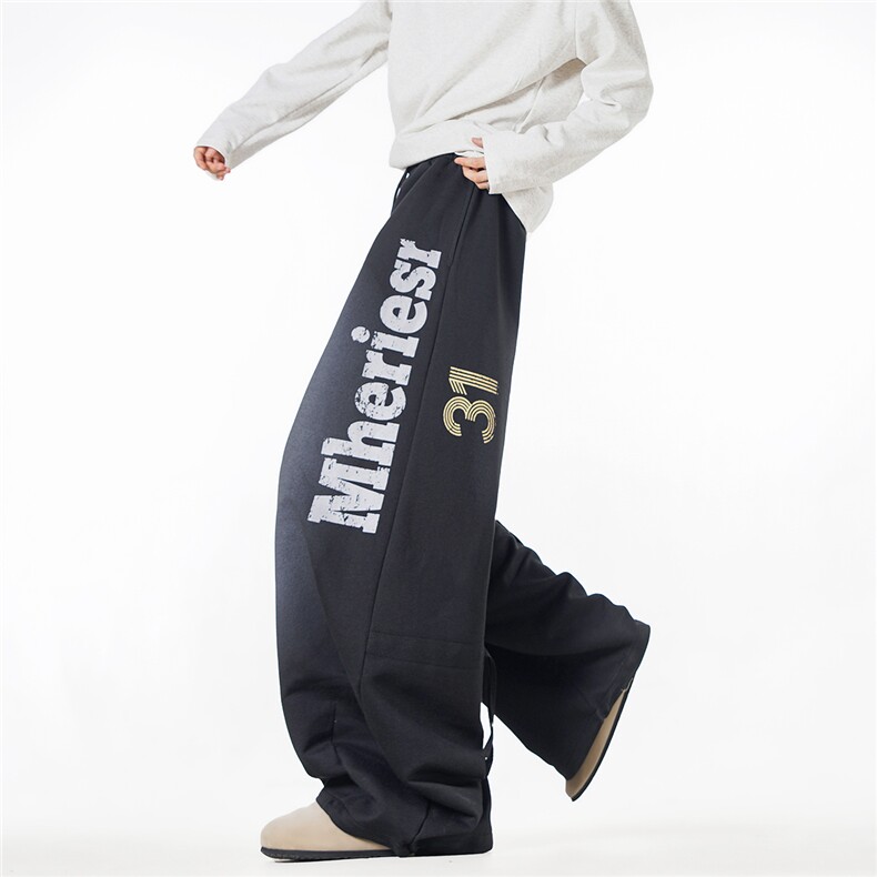 715-2-KX126-P70-X98（渐变做旧字母卫裤），男装休闲裤，星座715-2