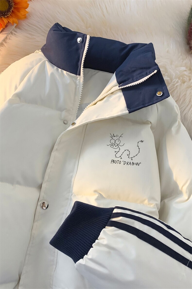 ！2025秋冬新款男士撞色立领棉服加厚棉衣MY203特P80,男装棉衣,电商B220