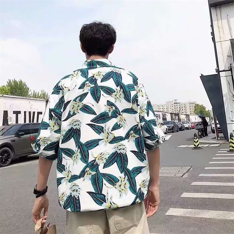 126-P23短袖花衬衫海南岛服沙滩服三亚夏威风泰,男装T恤,电商B323A