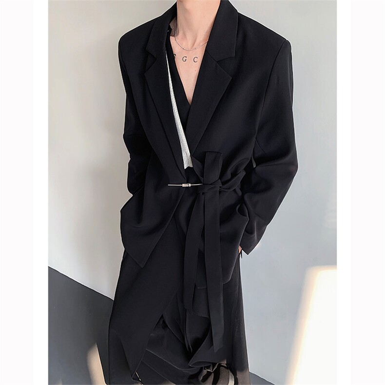 25春男士新中式飘带金属盘扣垫肩西装外套XZ133-P138,男装西服,电商B288