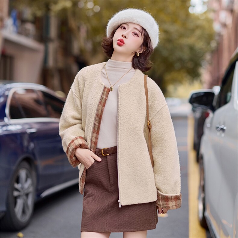 2024年冬季羊毛呢羽绒内胆外套90白鹅绒上衣女,女装羽绒服,辉之琳