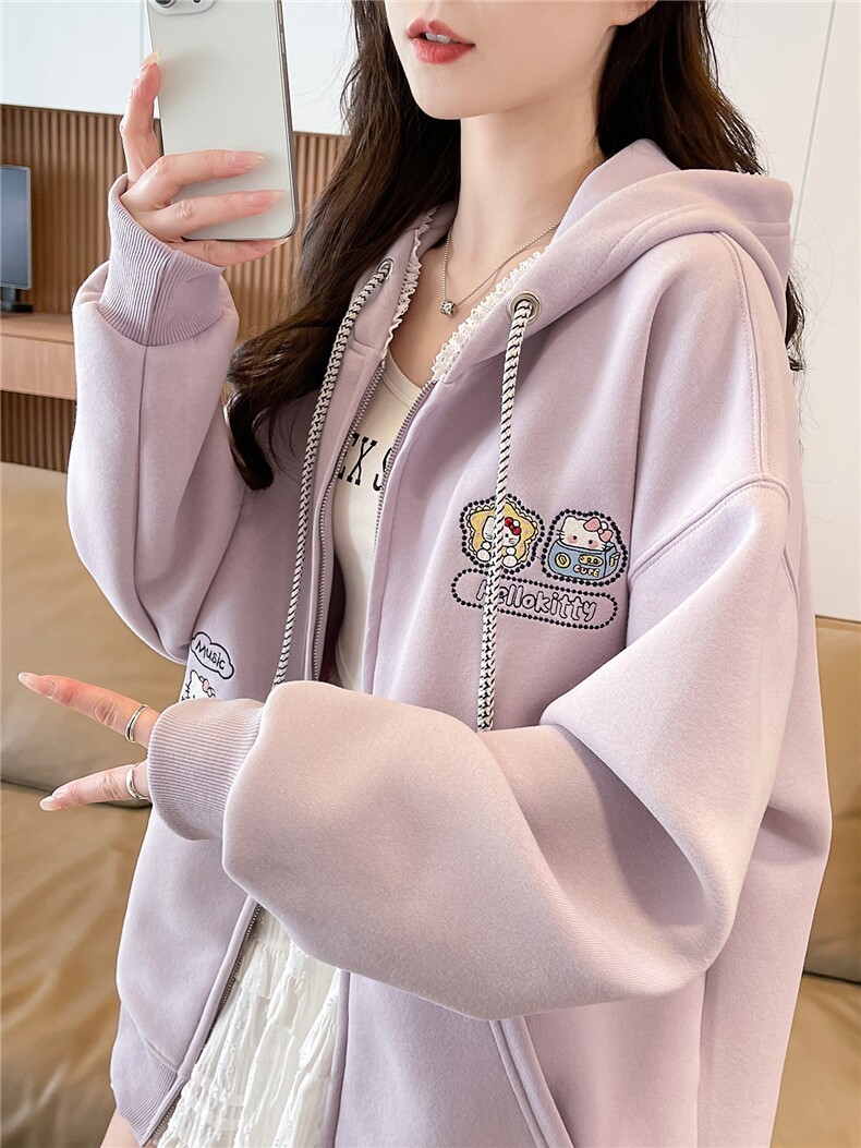现货2026春秋季连帽外套女针织撞色可爱风学生休闲百搭外套,女装卫衣/绒衫,网红馆