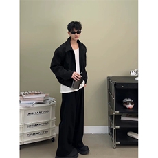 网图有货cleanfit垫肩哈灵顿短款飞行夹克男翻领棒球服A902-P62，男装夹克，星座1505