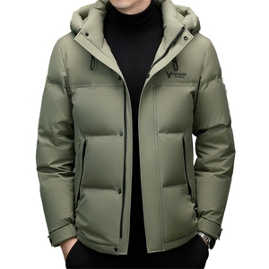 男装羽绒服YR8615新品主推！90绒子活帽雪*飞热销格纹提花面料图片