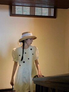 白色泡泡袖公主裙,其它,喜午