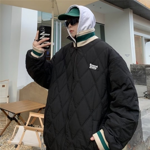 菱格棉服男冬季潮牌ins宽松加厚棒球服外套  WM82 P68图片