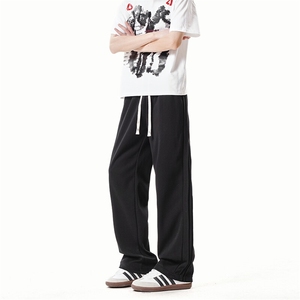 K10033-P35 潮牌卫裤男2025新款百搭褶皱宽松直筒休闲长裤图片