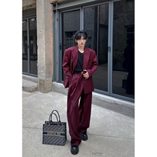 C316XZ9960P108K9961P68TZ9962P176秋冬新款酒红色西服套装，男装西服，电商C316