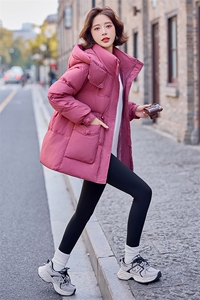 羽绒服女中长款2025冬季新款女装时尚气质连帽白鸭绒外套潮！现货图片