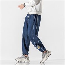 雏菊牛仔裤男士潮牌秋冬季韩版潮流百搭修身休闲束脚长裤K062-P45，男装牛仔裤，星座610（原A335）