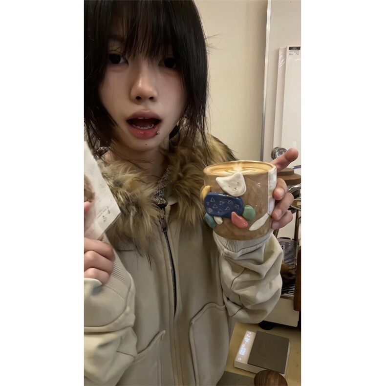 【有货】3335CC-特P85可拆卸毛领连帽开衫卫衣修身短款外套,男装卫衣,星座1007（原301D）
