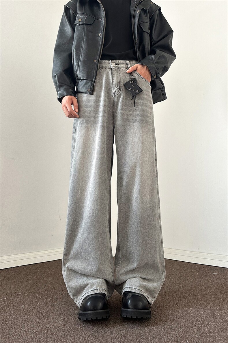 903-AK8011-特P45【S-3XL】潮烟灰复古牛仔裤！2,男装牛仔裤,星座903