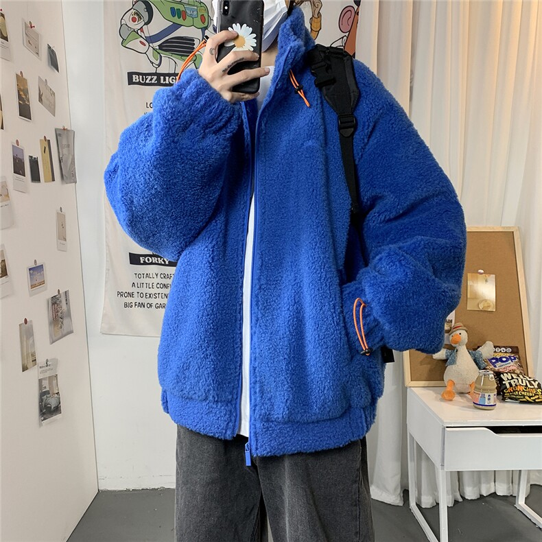 港风冬季宽松百搭棉服男羊羔毛情侣棉衣男外套男7956P105控149,男装棉衣,星座226-1