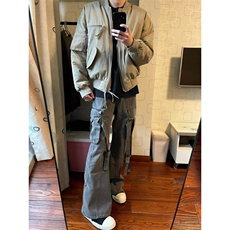 美式复古工装水洗帆布夹克外套男春秋JKG01N特P75，男装夹克，星座1007（原301D）