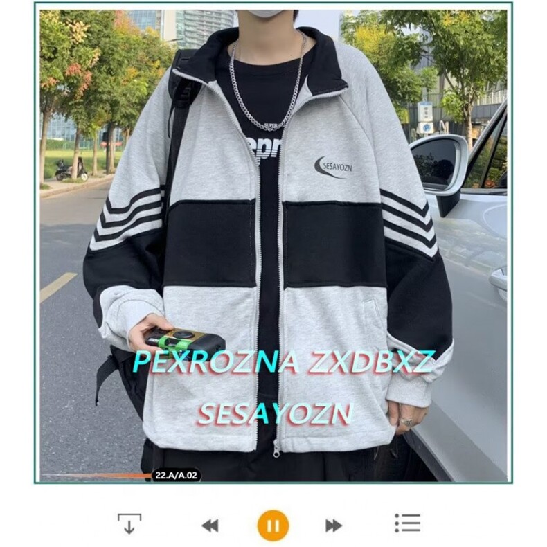 F492P40秋冬男生夹克外套宽松日系休闲港风,男装夹克,星座512-6