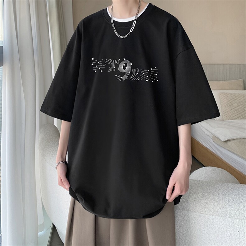 230g重磅纯棉短袖t恤男大码半袖半截袖 DX17442-P20图片
