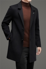 【皮尔卡丹专版】主推男士双面呢羽绒服脱卸90%羽绒内胆大衣，男装羽绒服，钱塘723