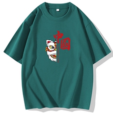 常年现货2025夏季新款风印花大码男士圆领短袖T恤DT070-P10，男装T恤，星座1816-1（原1210-1）