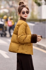 冬装新款时尚新中式加厚羽绒服新标90白鸭绒，女装羽绒服，姿衣坊