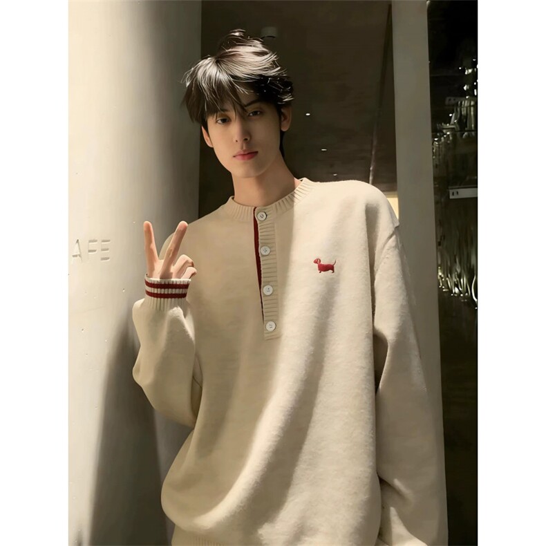 706-1-MY1779-P55特P现货秋季美式复古慵懒风情侣毛衣针织衫，男装针织衫/毛衣，星座706-1