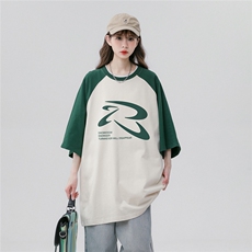 中性风23新款夏季时尚百搭圆领宽松美式短袖T恤DT456P40控58，男装T恤，A247A