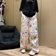 男春夏新款青少年时尚休闲涂鸦裤SK76P40，男装休闲裤，星座1116-2