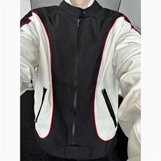 B221美式ins高街暗黑痞帅型男机车服外套上衣SY2306-P90控118，男装夹克，电商B221