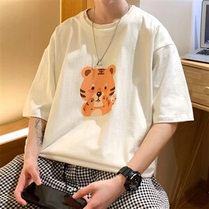 男圆领T恤宽松短袖T508P30图片