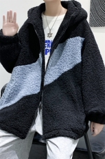 冬款男装宽松休闲羊羔毛中性情侣棉衣外套港风棉袄DM71-P95，男装棉衣，电商D321-1
