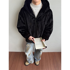 冬季美式cleanfit男女毛绒连帽保暖棉服外套潮D2661-TP70138，男装棉衣，电商A102