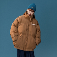 白鸭绒中性冬季潮流设计感抽绳立领羽绒服YR214P195控258，男装羽绒服，A247A