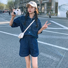 现货现货【新款首-发】休闲牛仔套装P125控185，女装套装/套裙，浙宝285（原212）