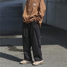 冬季运动简约休闲加绒卫裤男士宽松直筒九分长裤K0179-P35加绒P43，男装休闲裤，星座308B-1